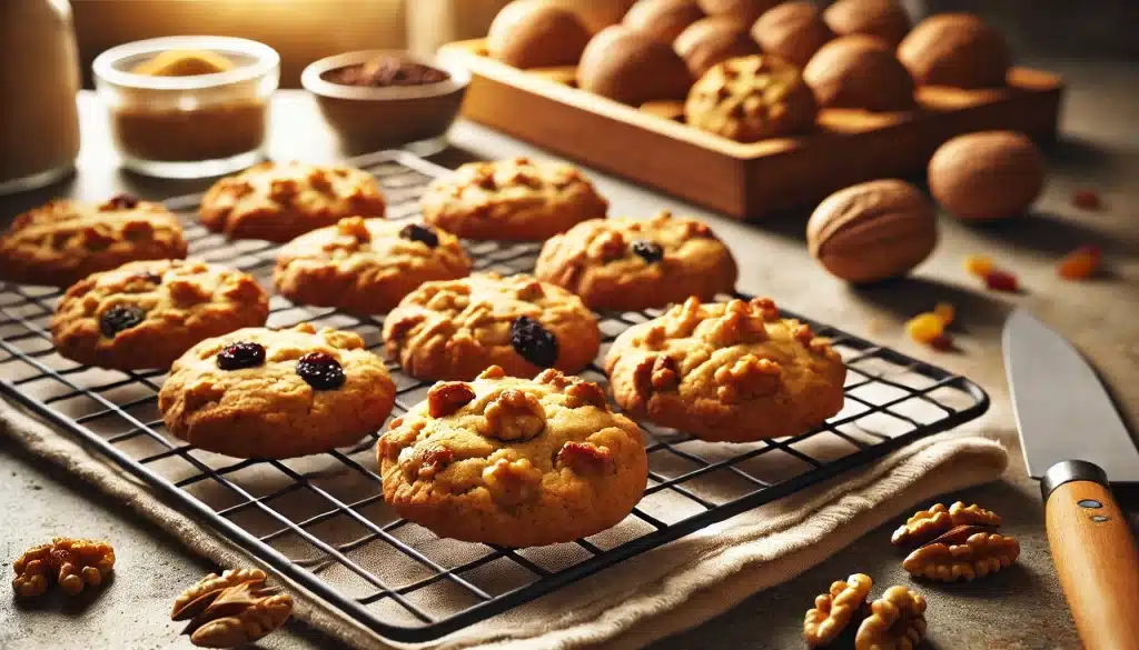 Galletas de Nueces y Pasas Sin Gluten: Un Toque Clásico con Ingredientes Naturales
