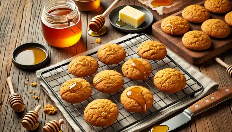 Galletas de Miel Dorada Sin Gluten con Harina de Arroz | Receta Dulce y Crujiente