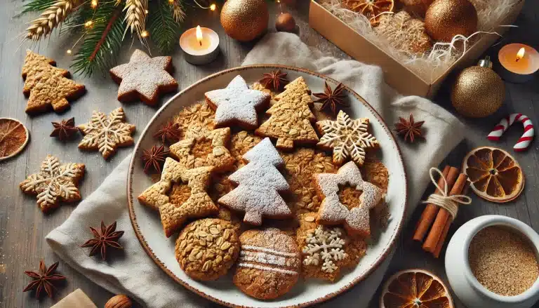 Galletas Navideñas Sin Gluten con Harina de Avena | Fáciles y Sin Huevo 🎄🍪