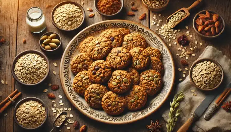 Receta de Galletas Nutritivas Sin Gluten con Harina de Avena y Semillas | Energéticas y Saludables 🍪🌱