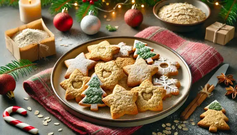 Receta de Galletas de Navidad Sin Gluten y Sin Lactosa con Harina de Avena | Delicia Festiva Saludable