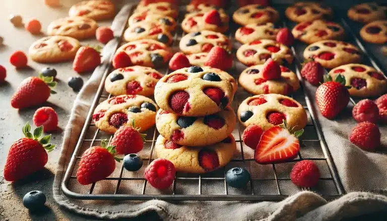 Receta de Galletas Sin Gluten con Frutos Rojos | Fáciles y Deliciosas