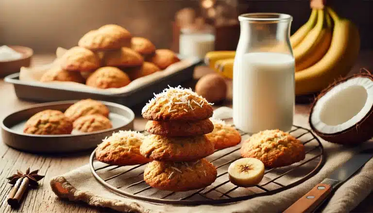 Receta de Galletas de Coco y Banano Sin Gluten | Fáciles y Saludables