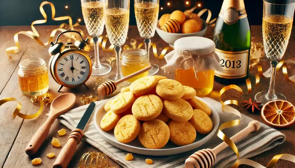 🎇 Galletas Sin Gluten de Polenta y Miel para Fin de Año 🍯✨
