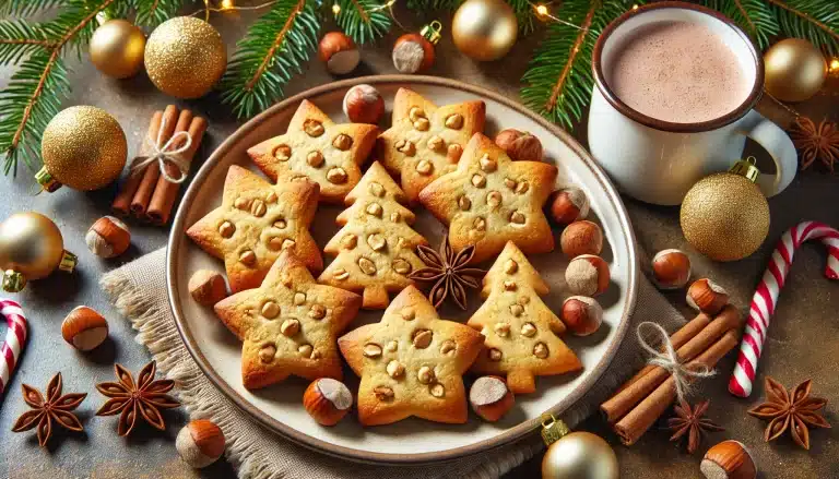 Galletas de Navidad Sin Gluten con Trozos de Avellana y Harina de Almendra | Aromáticas y Festivas
