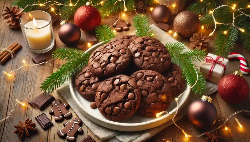 Galletas Sin Gluten de Triple Chocolate | Una Navidad Extra Deliciosa