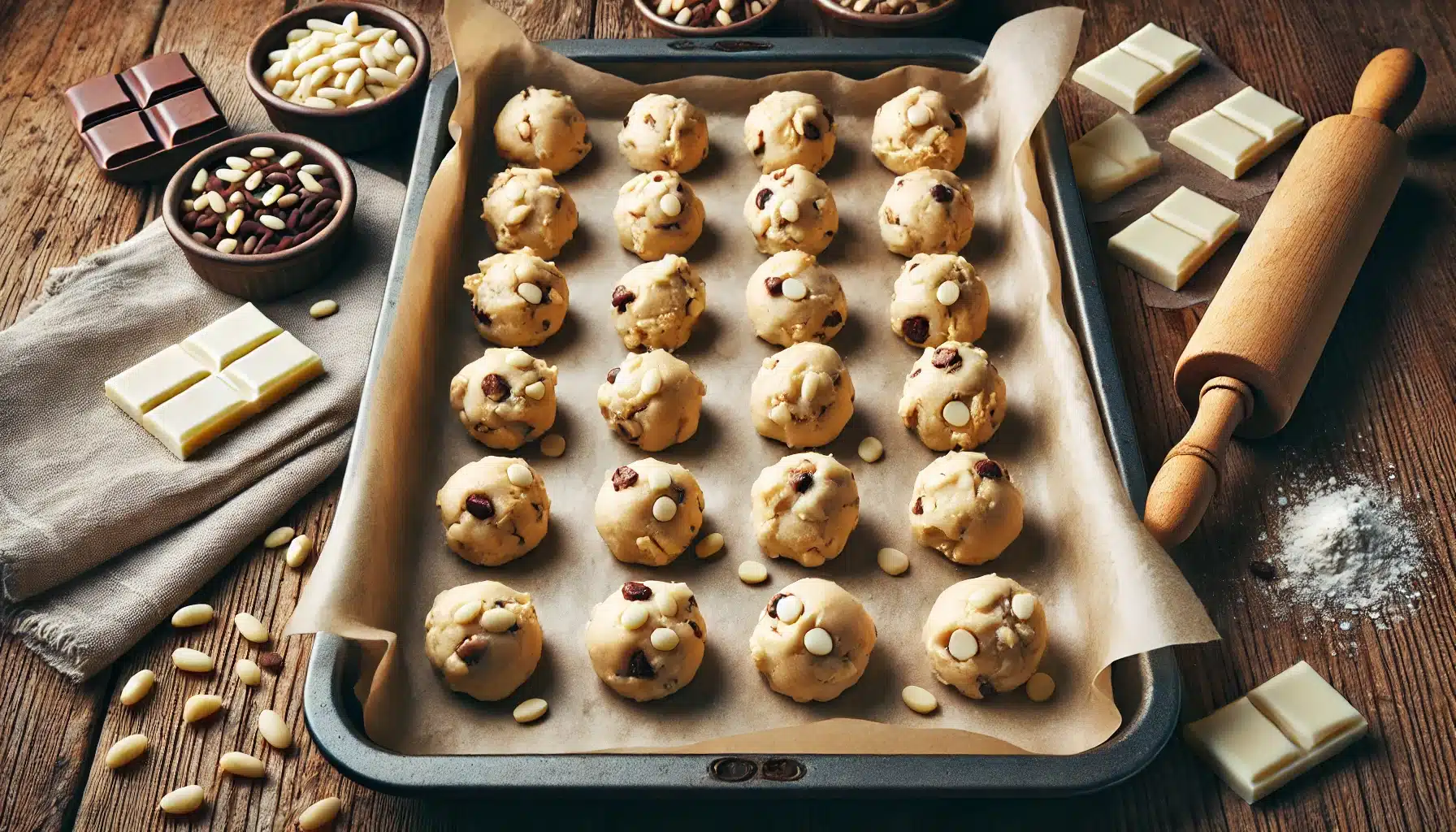 🍪 Cookies de Chocolate Blanco y Piñones Sin Gluten | Receta Fácil y Deliciosa