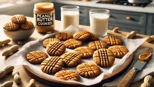 Galletas de mantequilla de maní con harina de arroz