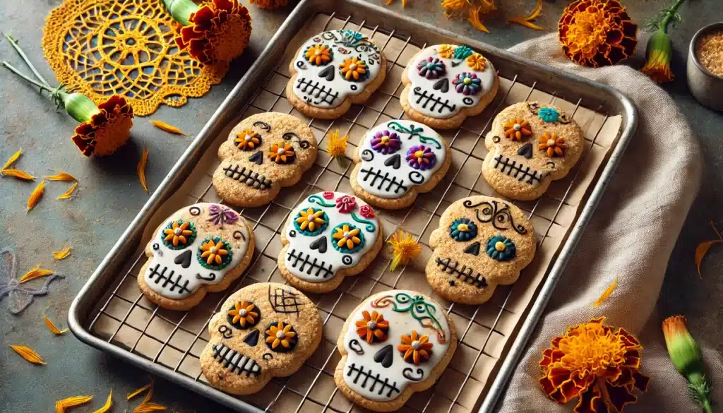 Galletas de Día de los Muertos Sin Gluten con Harina de Avena | Fáciles y Deliciosas