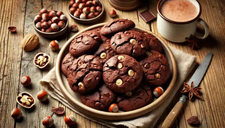 Receta de Galletas de Chocolate y Avellanas Sin Gluten | Fáciles y Deliciosas