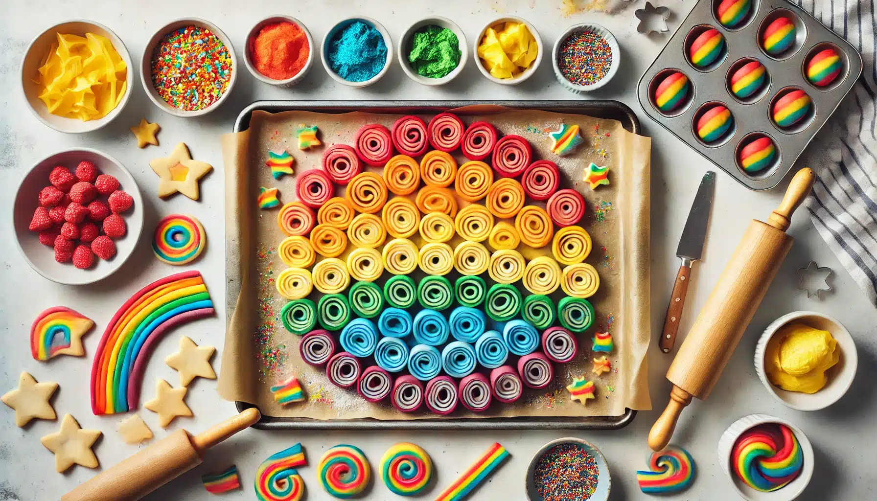 🥣 Receta de Galletas Rainbow Sin Gluten con Harina Panificable | Coloridas y Suaves