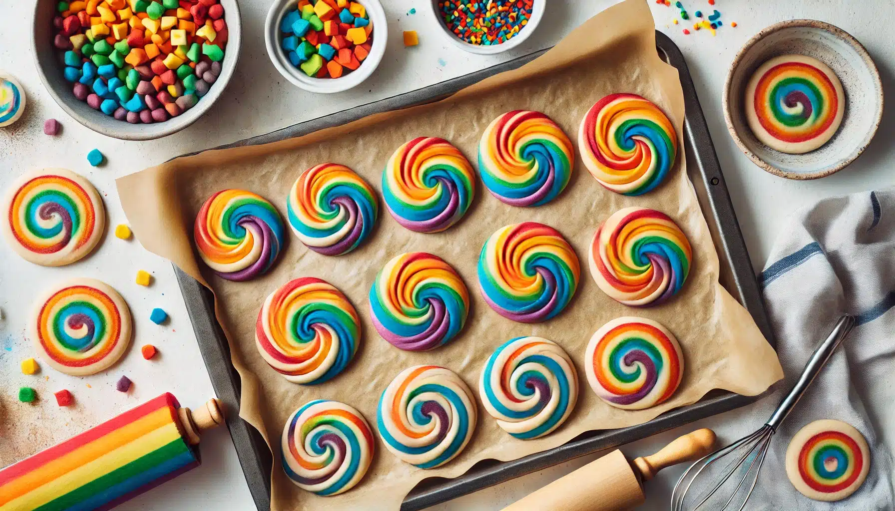🥣 Receta de Galletas Rainbow Sin Gluten con Harina Panificable | Coloridas y Suaves