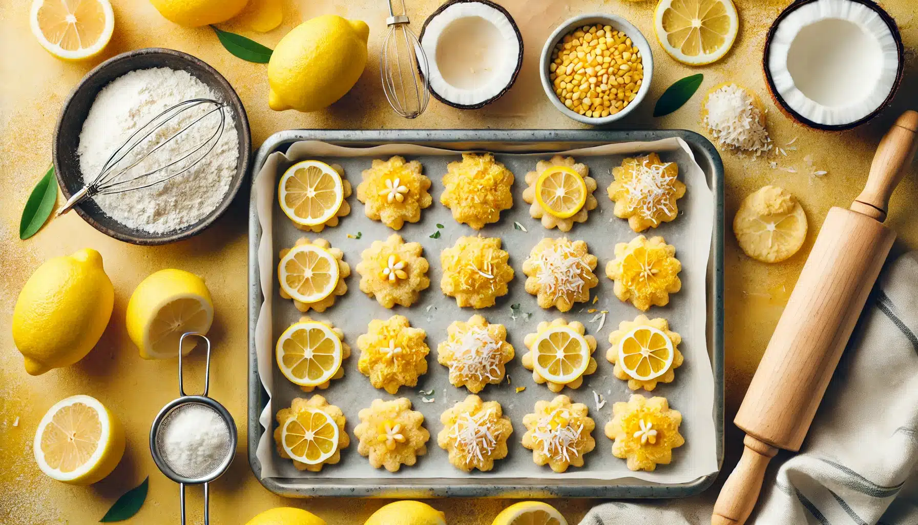 🥣 Receta de Galletas de Maíz, Coco y Limón Sin Huevo | Refrescantes y Crujientes