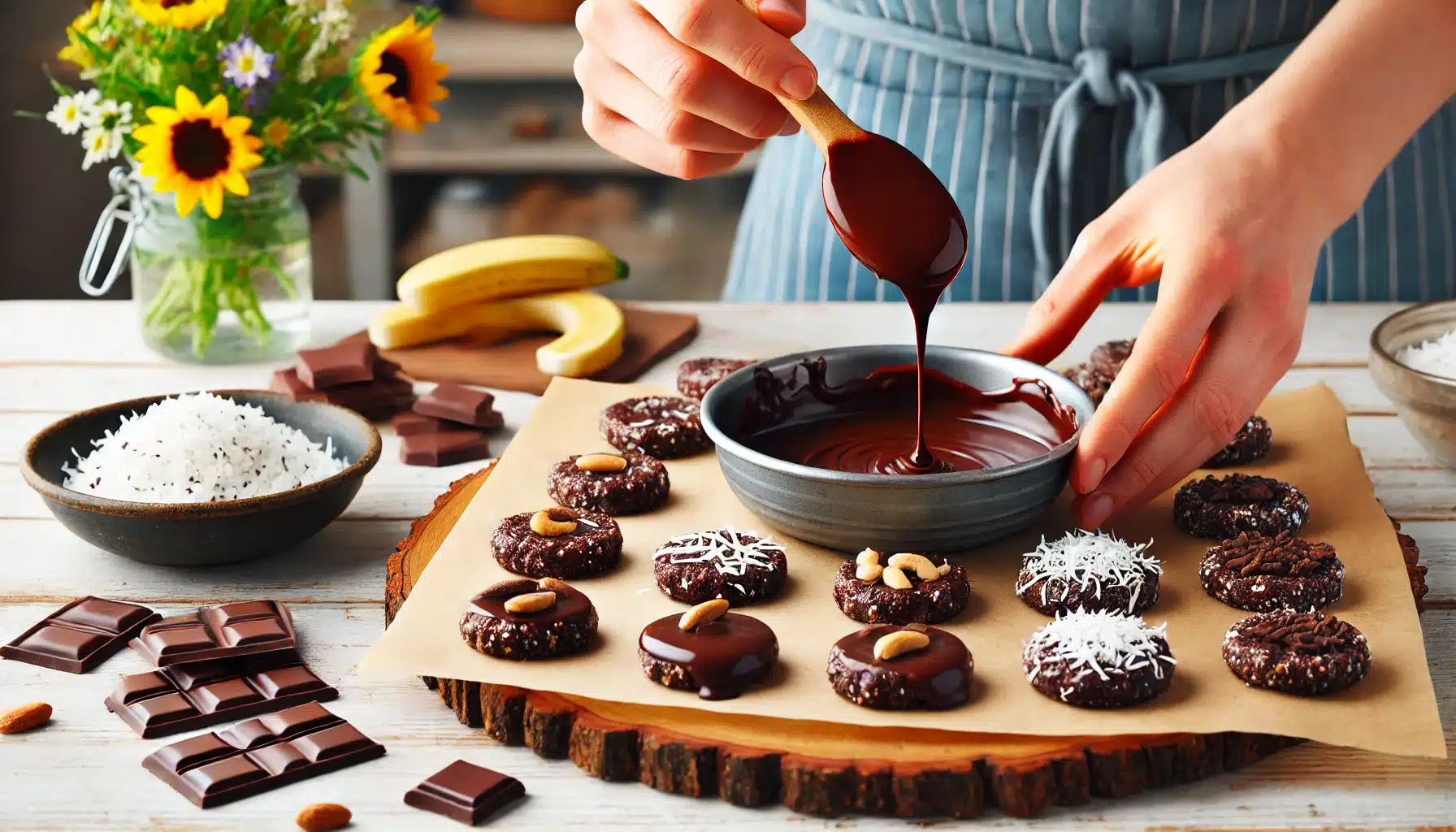 🥣 Receta de Galletas Heladas Bombón SIN Gluten, SIN Harina y SIN Horno | Plátano, Cacao y Chocolate