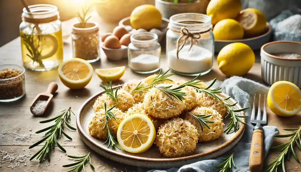 Galletas Aromáticas de Limón y Romero SIN Harina | Sin Horno y Veraniegas