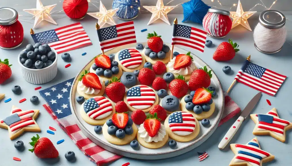 Galletas Patrióticas del 4 de Julio SIN Harina | Sin Horno y Festivas