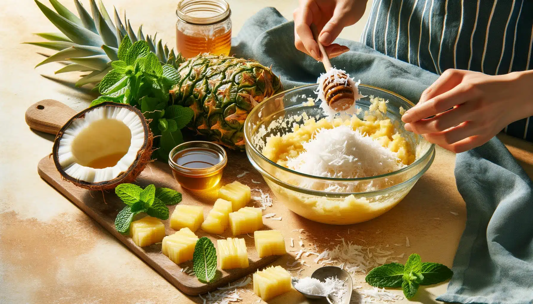 Galletas Tropicales de Piña y Coco SIN Harina | Sin Horno y Refrescantes
