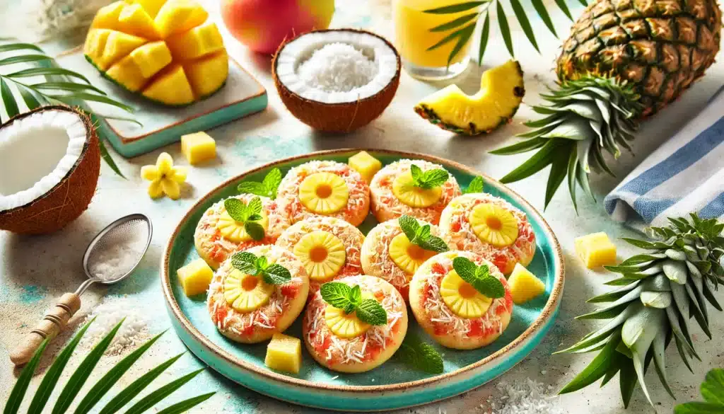 Galletas Tropicales de Piña y Coco SIN Harina | Sin Horno y Refrescantes