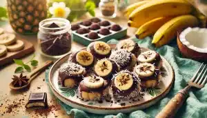Receta de Galletas Heladas Bombón SIN Gluten, SIN Harina y SIN Horno | Plátano, Cacao y Chocolate