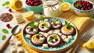 Receta de Galletas Frías de Chocolate Blanco y Arándanos SIN Harina, SIN Gluten y SIN Horno | Veraniegas y Cremosas