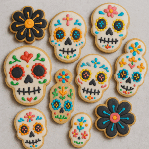 🥣 Receta de Galletas de Día de los Muertos Sin Gluten con Harina de Avena | Coloridas y Fáciles