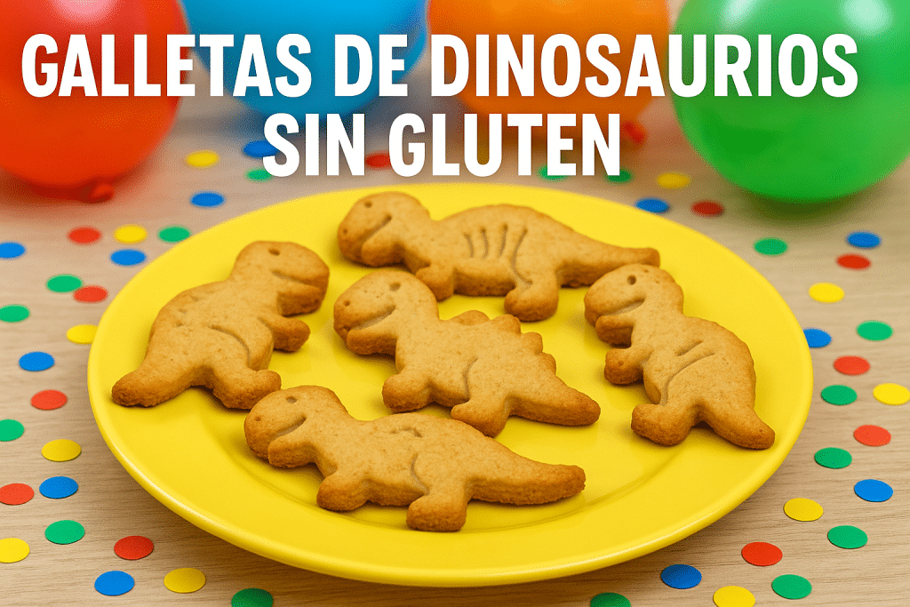 🥣 Receta de Galletas de Dinosaurios para Niños Sin Gluten con Harina de Arroz