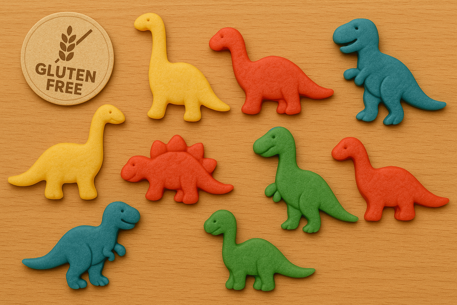 🥣 Receta de Galletas de Dinosaurios de Colores Sin Gluten | Fáciles y Divertidas