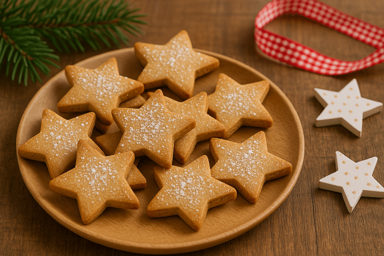 🥣 Receta de Galletas de Estrellas de Navidad Sin Gluten con Harina de Castaña | Fáciles y Aromáticas