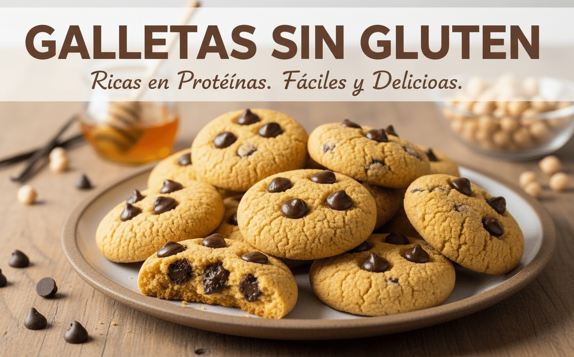 🥣 Receta De Galletas Ricas en Proteínas Sin Gluten | con Harina de Garbanzo