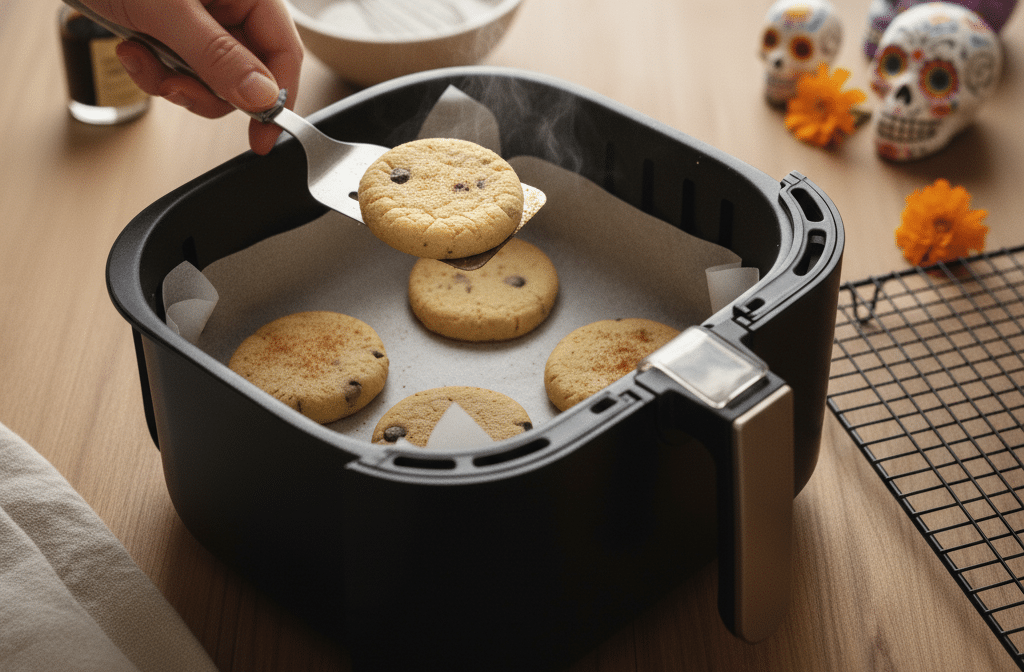 🥣 Receta de Galletas Sin Gluten en Airfryer con Harina de Garbanzo | Día de los Muertos