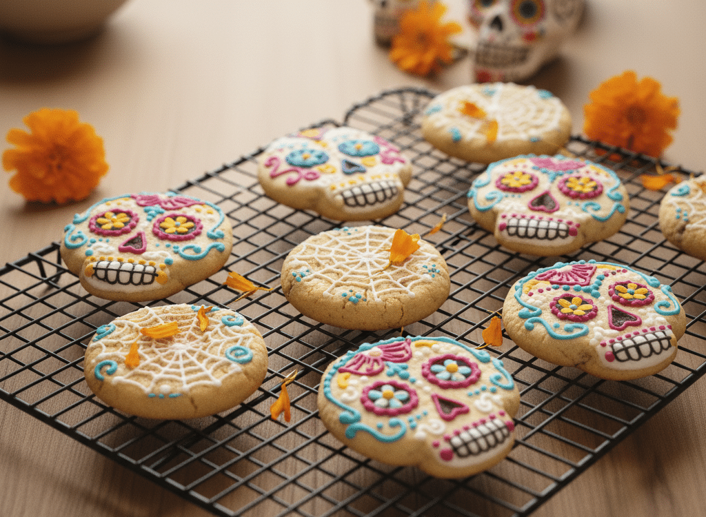 🥣 Receta de Galletas Sin Gluten en Airfryer con Harina de Garbanzo | Día de los Muertos