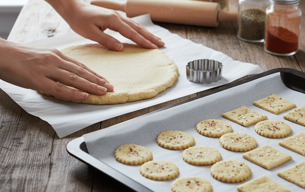 Galletas saladas sin gluten para picoteo rápido