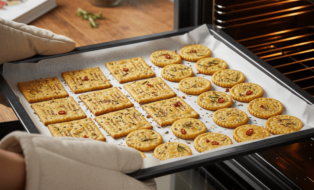Galletas saladas sin gluten para picoteo rápido