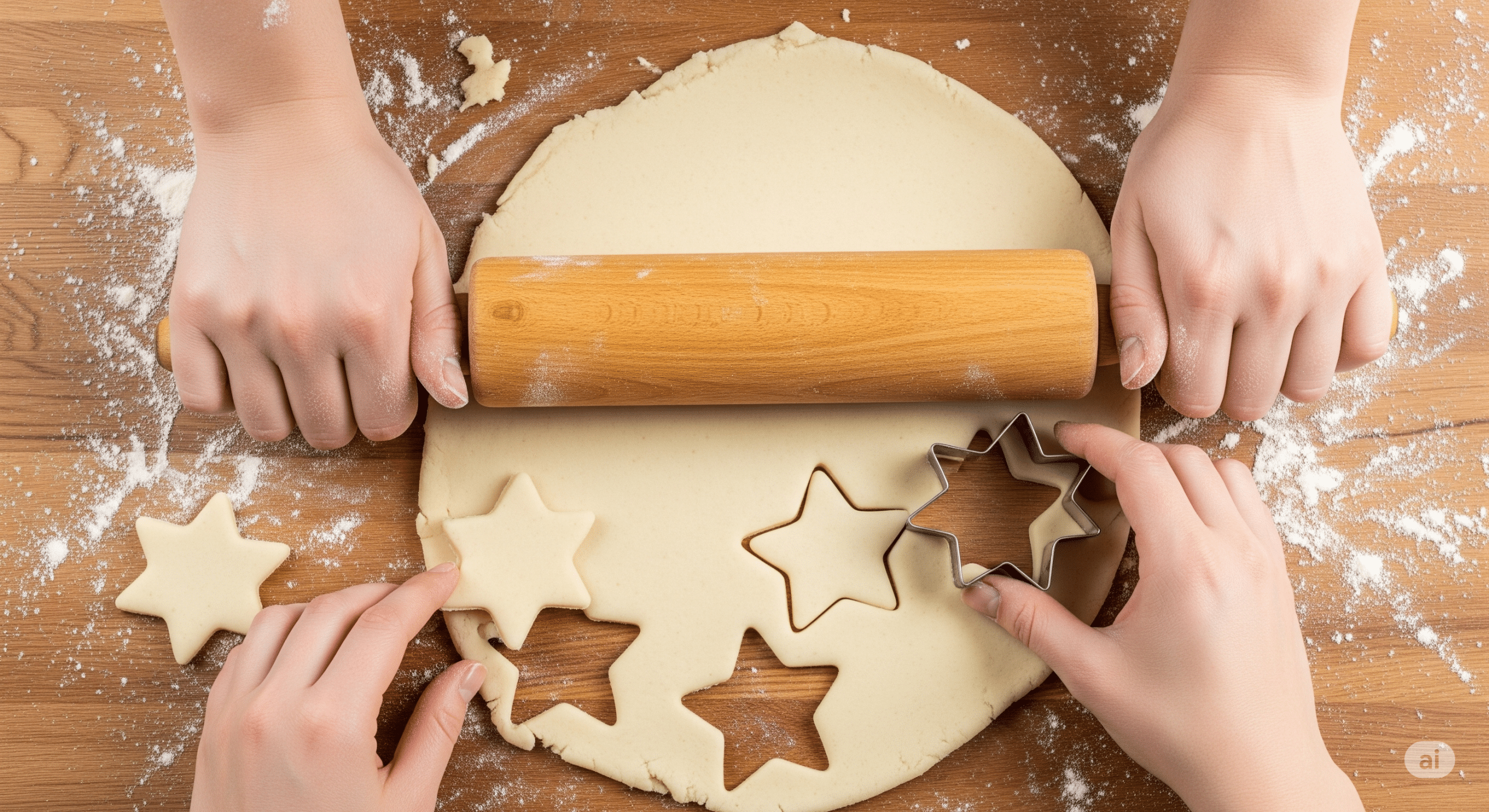 ⭐ Receta de Galletas Sin Gluten con Forma de Estrella con Harina de Castaña 🍪