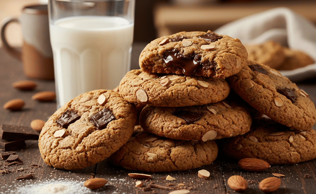 Galletas sin gluten de chocolate y almendra como hacerlas en casa de manera fácil