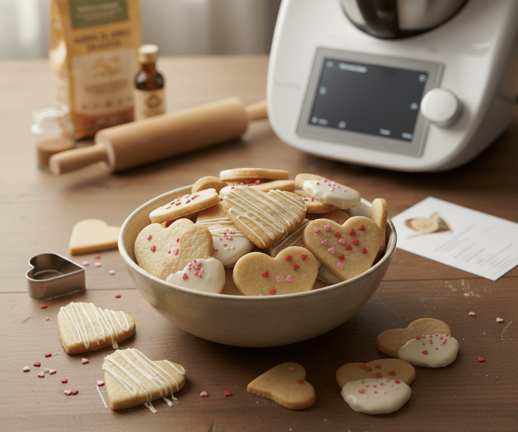Galletas en Thermomix para San Valentín sin Gluten y sin Huevo