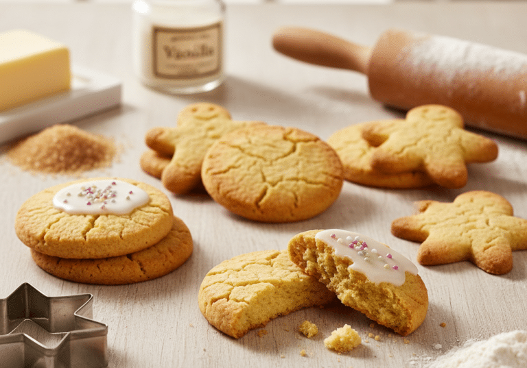 Masa de galletas sin gluten para cortar con moldes