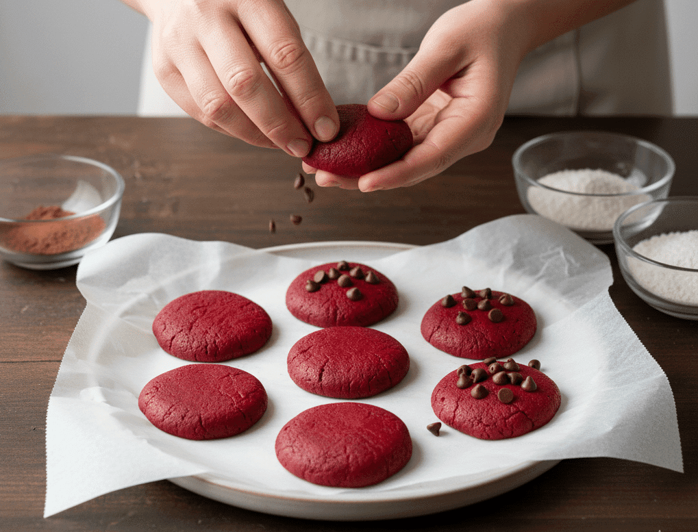 Receta de galletas de proteinas "Red Velvet" Proteico