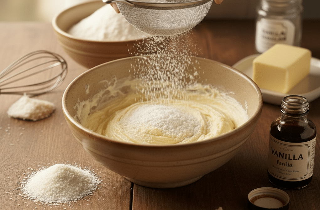 Masa de galletas sin gluten crujiente por fuera y tierna por dentro