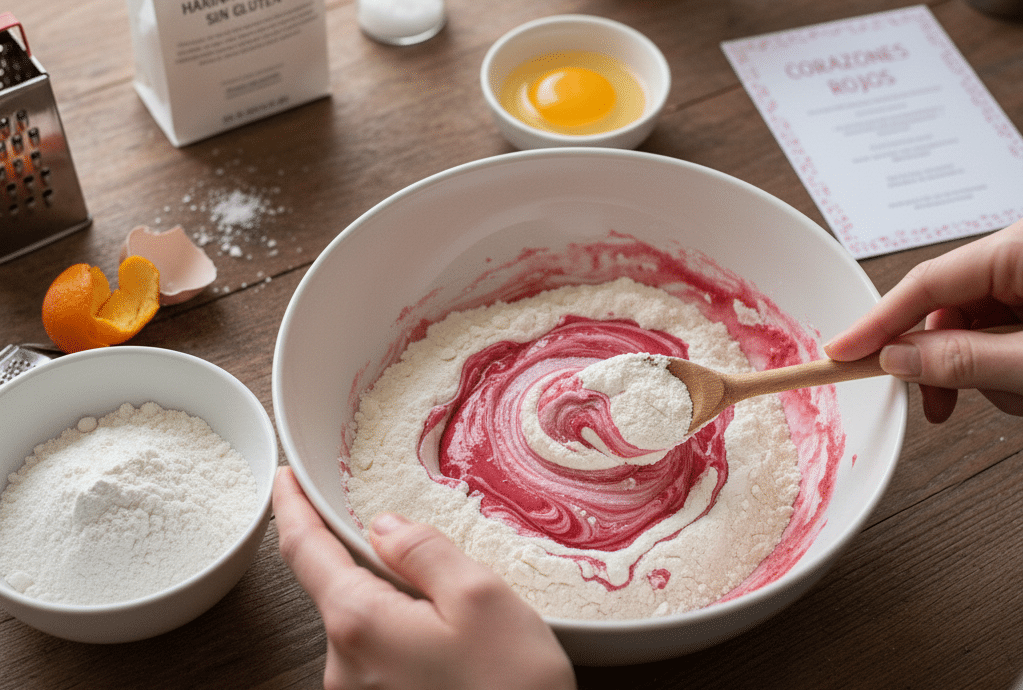 Receta de corazones Rojos para San Valentín