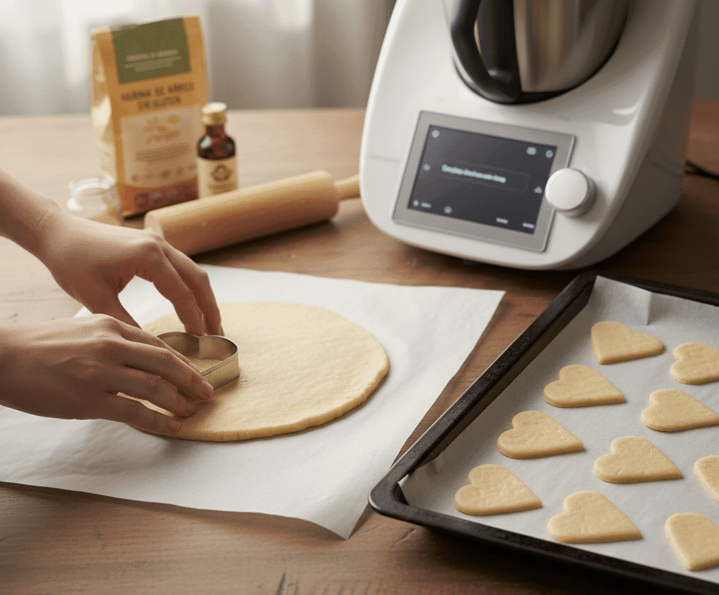 Galletas en Thermomix para San Valentín sin Gluten y sin Huevo