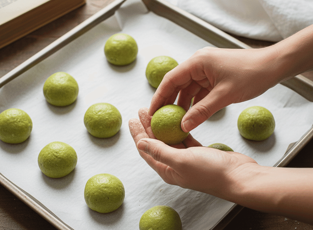 Receta de Galletas de Té Matcha sin gluten