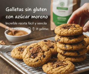 Galletas sin gluten con azúcar moreno