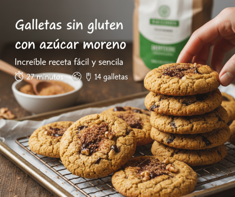 Galletas sin gluten con azúcar moreno