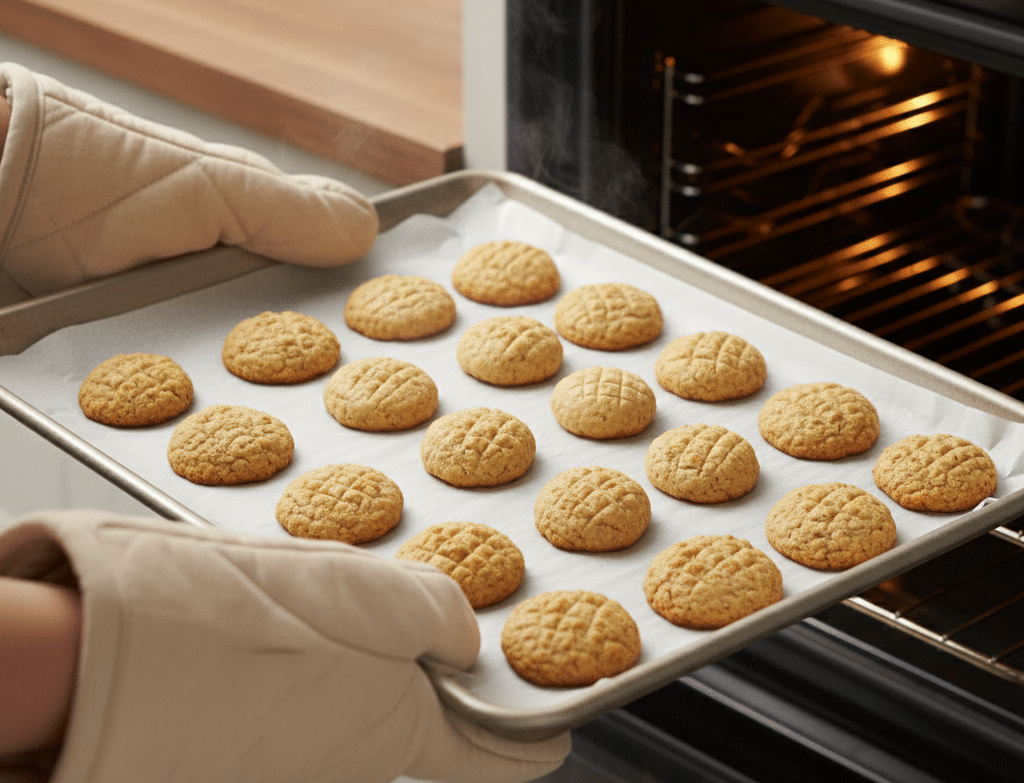 Receta de galletas de Avena y Crema de Cacahuete