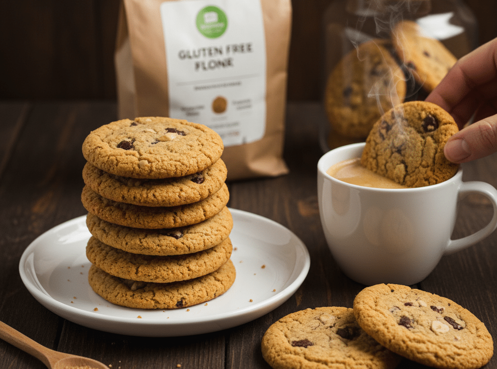 Galletas sin gluten con azúcar moreno