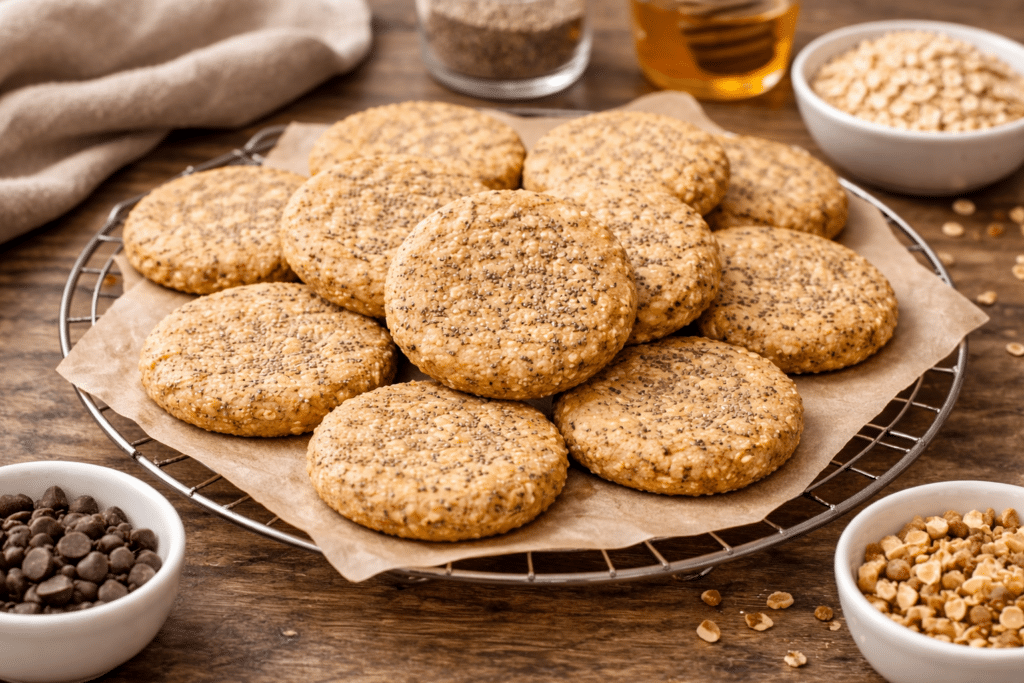 Galletas de proteina ricas en fibra