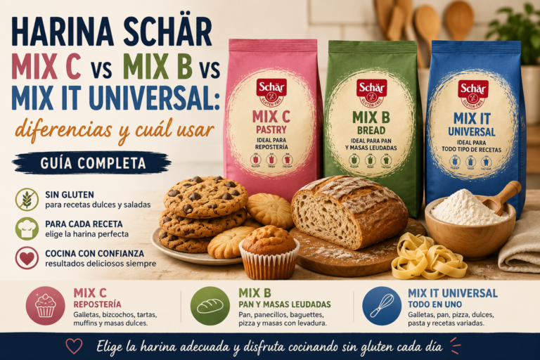 Harina Schär Mix C vs Mix B vs Mix It Universal: diferencias y cuál usar