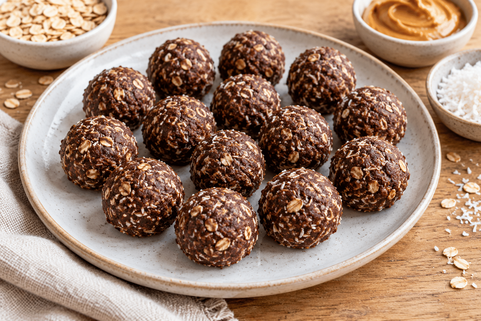 Bocaditos de avena, cacahuete y chocolate sin horno y sin gluten