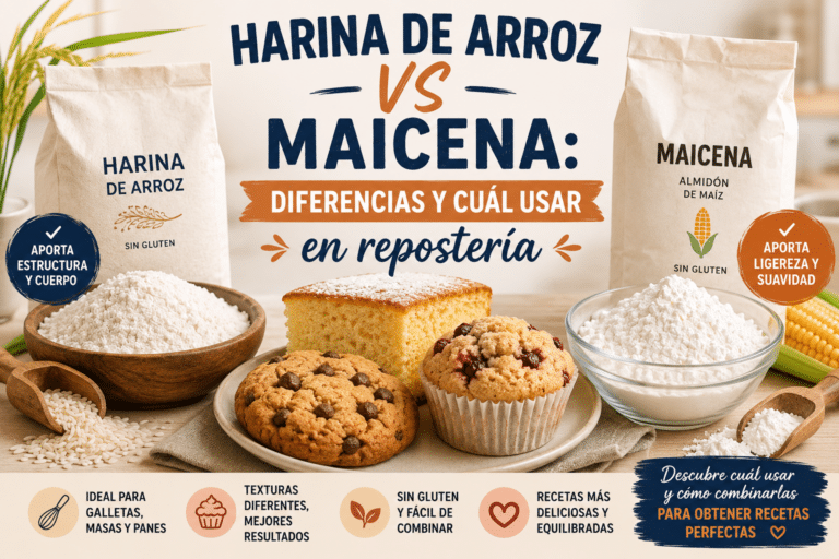 🥣 Harina de arroz vs maicena: dos básicos que no hacen el mismo trabajo